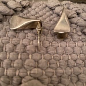 Vintage silver 327 Denmark George Jensen clip earrings.